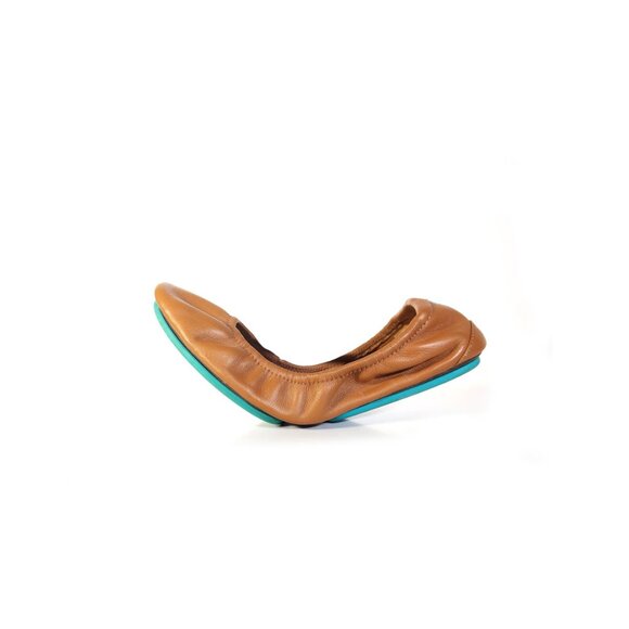 TIEKS 9 Chestnut Brown Leather Ballet Flats Women Size 9 *LOVELY* - Picture 1 of 10